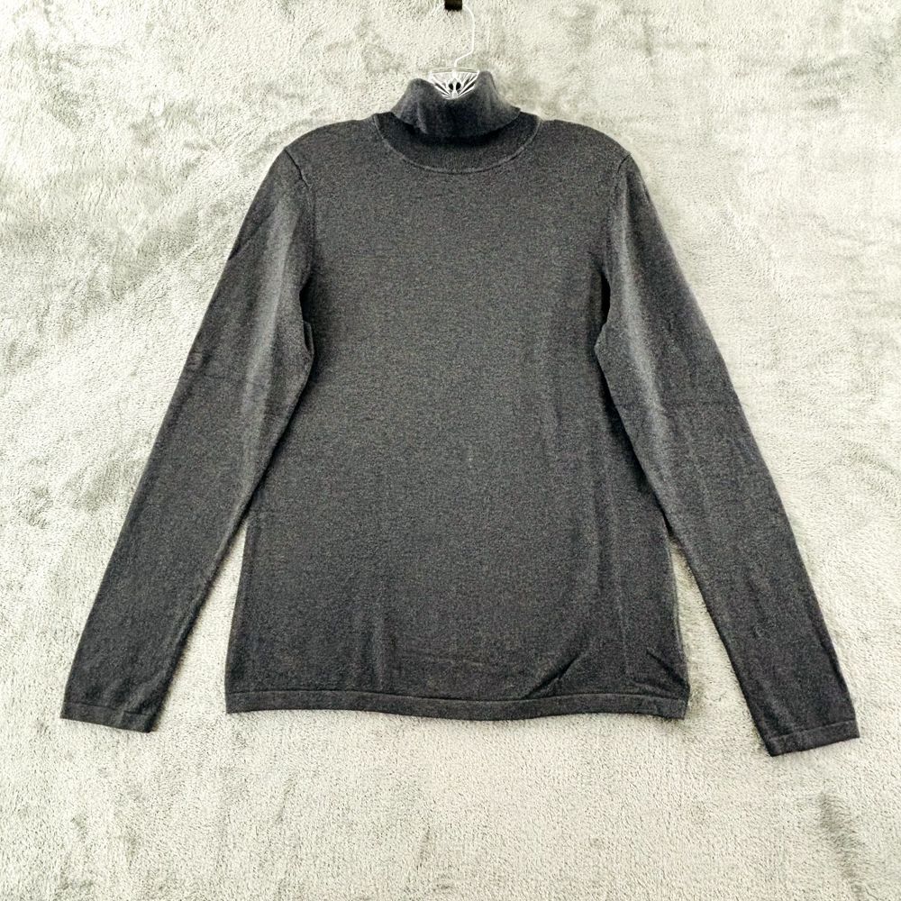 Talbots Turtleneck Sweater Womens L Gray Long Sleeve‎ Pullover Lightweight